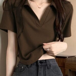 Elegant Brown Women's Blouse